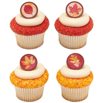 Fall Leaves Cupcake Rings 12 C