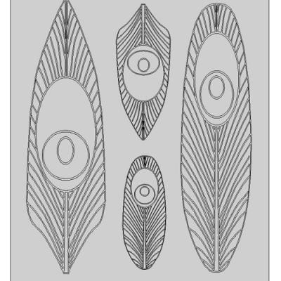Gelatin Sheet-Feathers #2