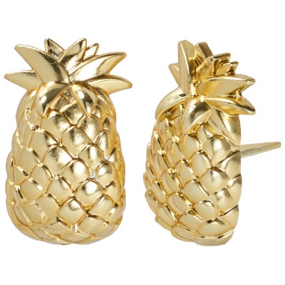 Golden Pineapple Cupcake Rings 12 Count