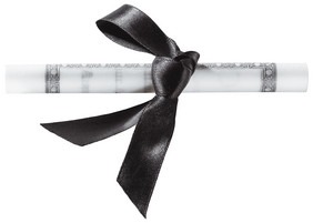 Grad Diploma Black Ribbon 2 CT