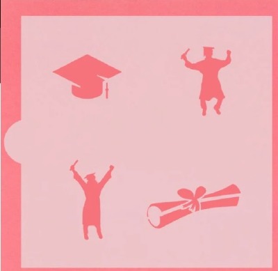 Graduation Cookie Stencil