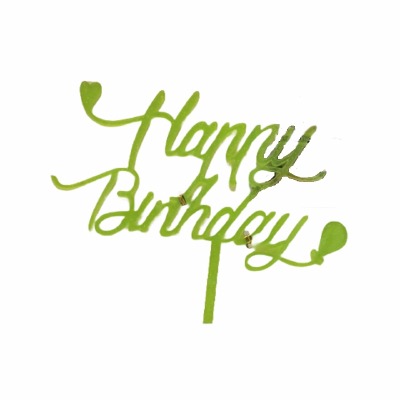 Happy Birthday Green Glitter Cake Pic
