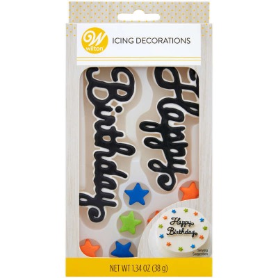 Happy Birthday Icing Decs.
