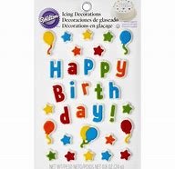 Happy Birthday Icing Decs
