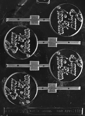 Happy New Years Lolly Mold
