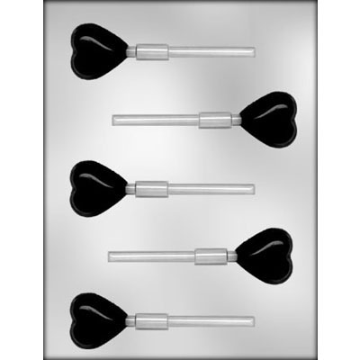 Heart Lolly Mold 1 1/2" (5)