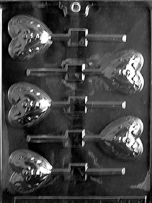 Heart w/Cherub Lolly Mold
