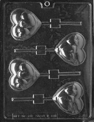Hearts On Heart Lolly Mold