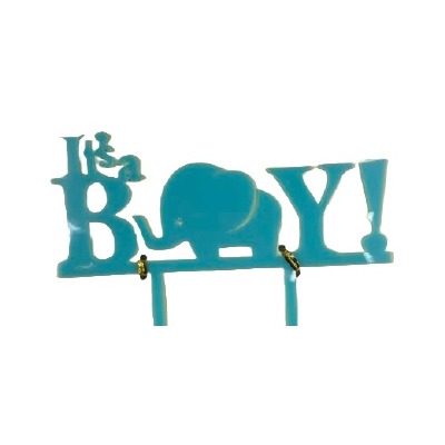 It's a Boy Elephant L Blue Gli