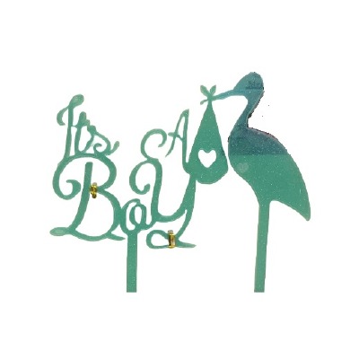 It's a Boy Swan Light Blue Cake Pic