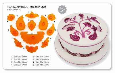 JEM Floral Applique Jacobean