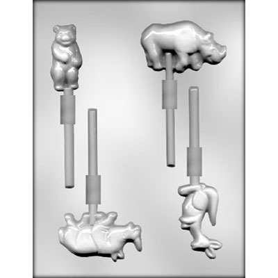 Kangaroo - Rhino - Bear - Hippo 4 Candy Mold