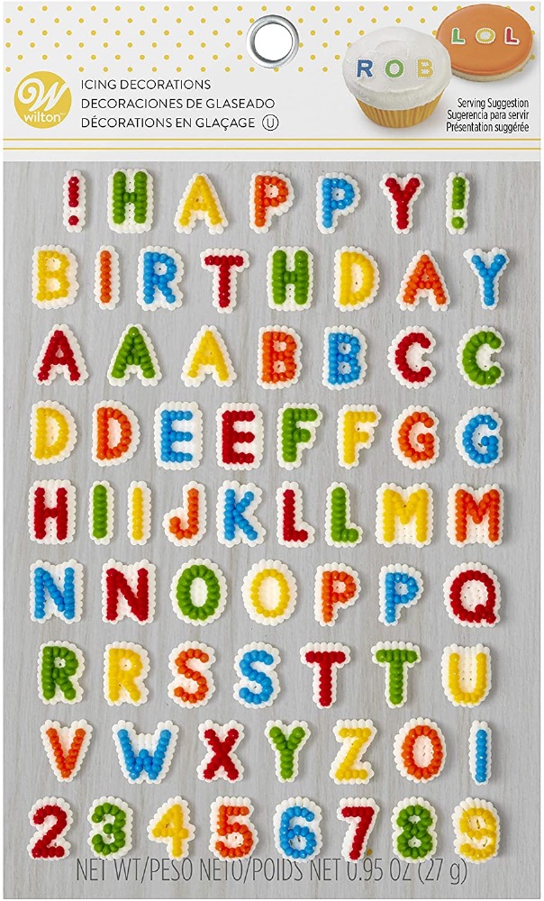 Wilton Happy Birthday Letters and Numbers Icing Decorations