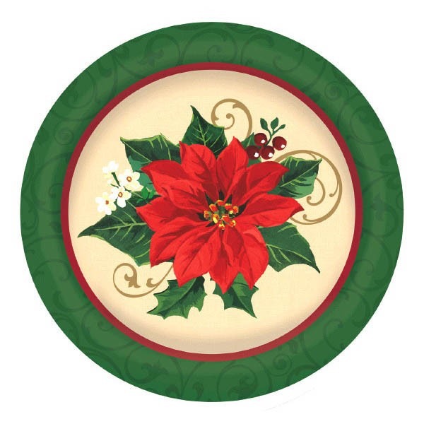 Poinsettia Plate - Cake Art