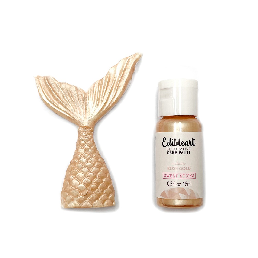 Rose Gold Cake Paint Cake Art