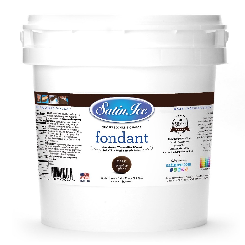 Satin Ice Fondant Chocolate 20 LB Cake Art