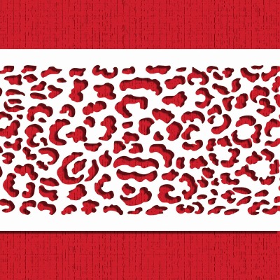 Leopard Skin Cake Stencil