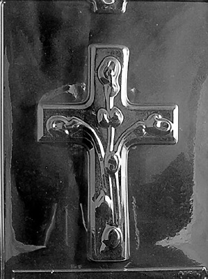 Medium Cross w/Flowers Mold