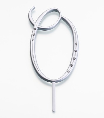 Monogram Silver Large  O