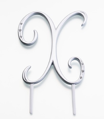 Monogram Silver Large X