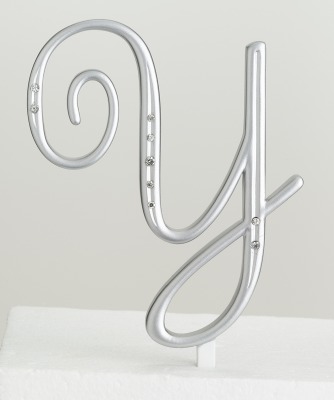 Monogram Silver Rhinestone Y