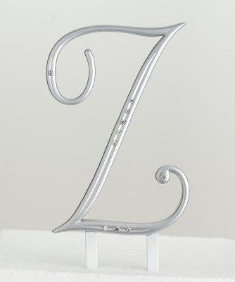 Monogram Silver Rhinestone Z
