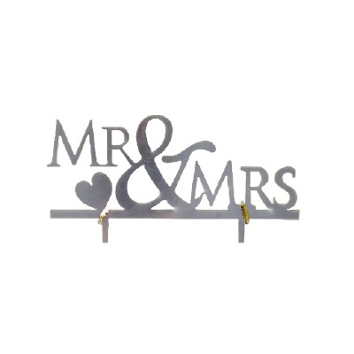 Mr. & Mrs. Silver Mirror Cake Pic