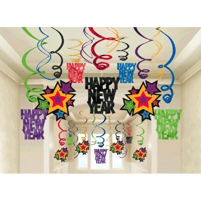 New Years Swirl Decorations