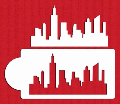 New York Skyline Cake Stencil