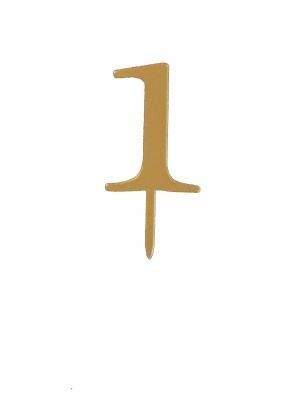 Number 1 Acrylic Gold P CT