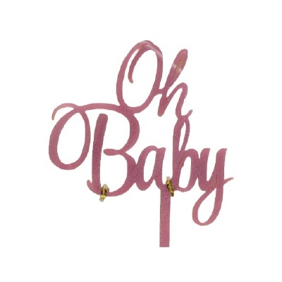 Oh Baby Pink Glitter Cake Pic