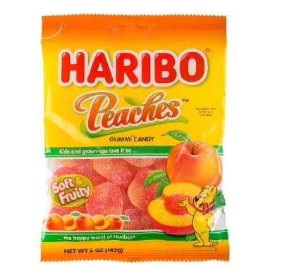 Peaches Gummi Candy 5 OZ