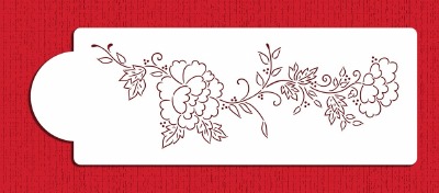 Peonies Spray Cake Stencil