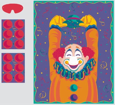 Pin The Nose On The Clown Game