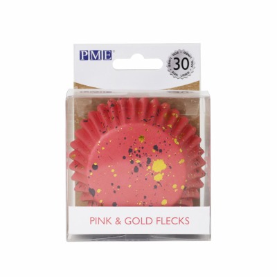 Pink & Gold Baking Cups 30 Count