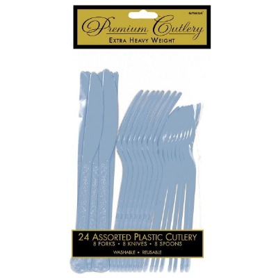 Premium Cutlery 24 CT Pastel Blue