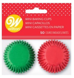 Red & Green Mini Baking Cups 50CT