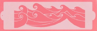 Rolling Waves Cake Stencil