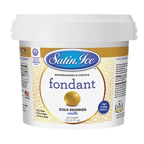 Satin Ice Fondant Gold Shimmer 2 Pounds