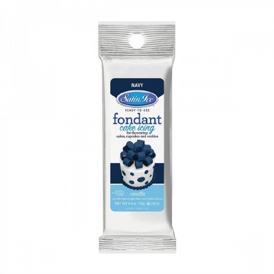 Satin Ice Fondant Navy 4.4 oz