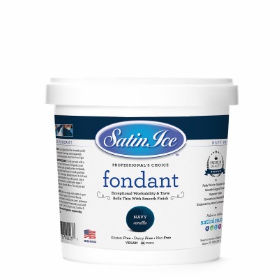Satin Ice Fondant Navy Blue 2 Pounds