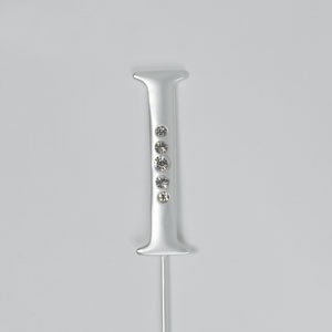Silver Monogram Letter "I"