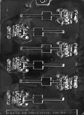 Sm. Bear w/Present Lolly Mold