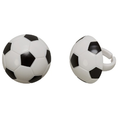 Soccer Ball Cupcake Ring12 CT