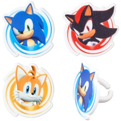 Sonic Cupcake Rings 12 CT