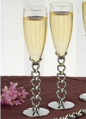 Stacked Heart Toasting Glass