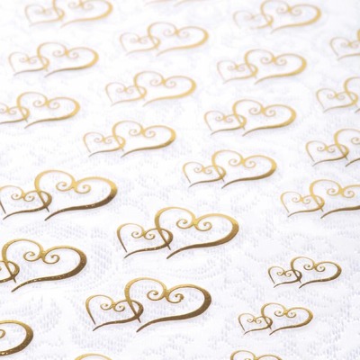 Stickers - Gold Hearts 53 CT