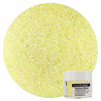 Baby Yellow Techno Glitter