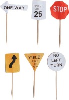 Paper Traffic Sign Picks 12 ct