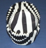 Baking Cups 1-1/4" X 2" Zebra Black & White Baking Cups 500 Count